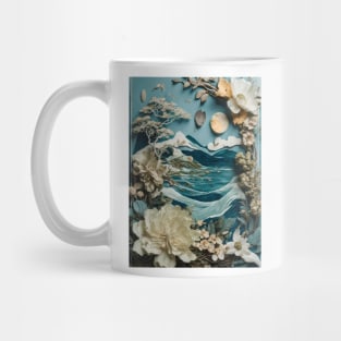 Paper Flower Ocean Mug